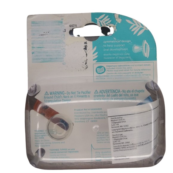 (4/$25) Tommee Tippee Multi-colored Fun Style Orthodontic Pacifier Set -18-36mos - Picture 3 of 3